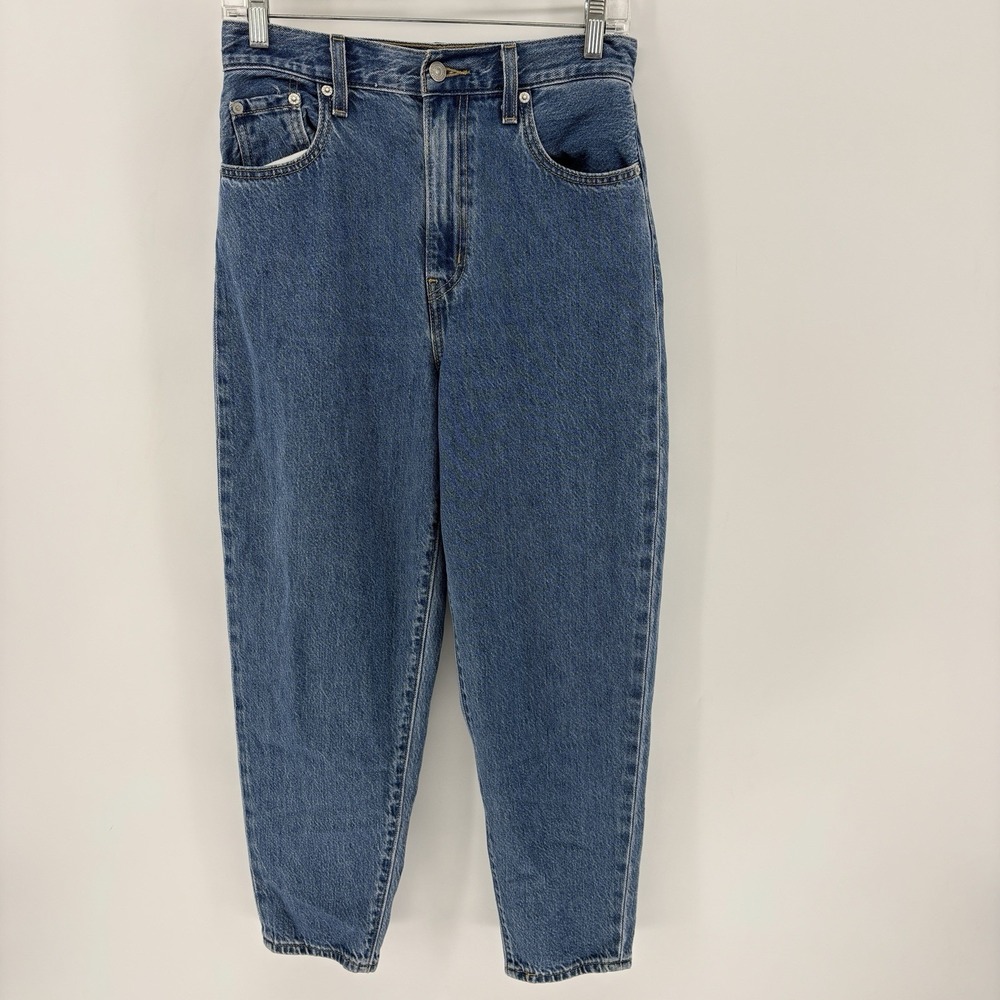 Levi's High Loose Taper Jeans Women 26X27 Medium Wash High Rise‎ Premium Denim